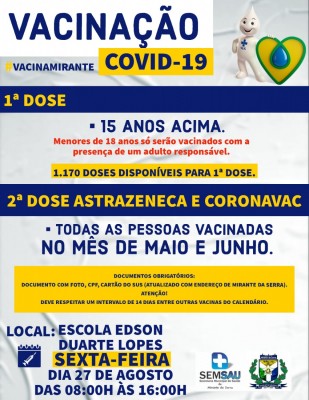 vacinação 27 de agosto