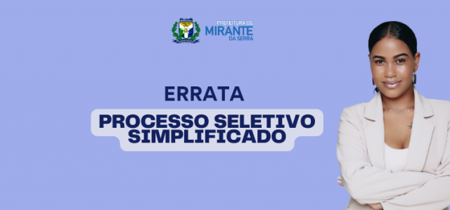 Errata do Processo Seletivo Simplificado