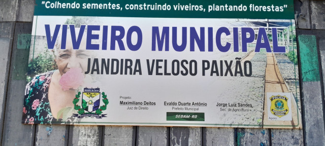 Prefeitura de Mirante da Serra inicia recuperação do Viveiro Municipal Jandira Veloso da Paixão